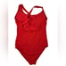 Andie NWT The Tulum One Piece Smooth Red Long Length Tall size XXL