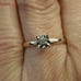 14k Yellow Gold Natural Round Diamond Solitaire Engagement Ring .01 Tw Size 6