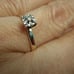 14k Yellow Gold Natural Round Diamond Solitaire Engagement Ring .01 Tw Size 6