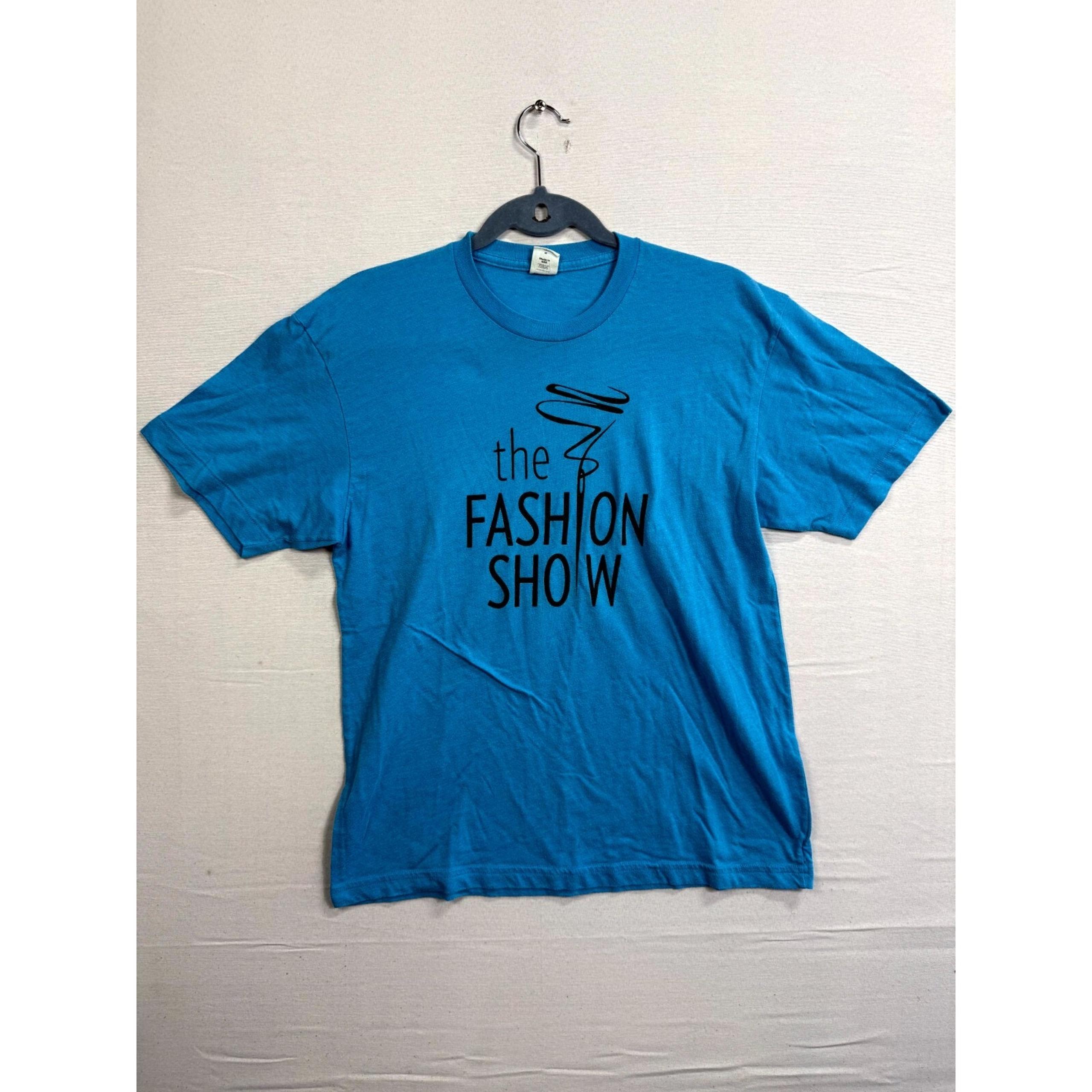Neon Fifty Fifty T-Shirt Womens M Blue The Fashion Show Short Sleeve Crew Neck