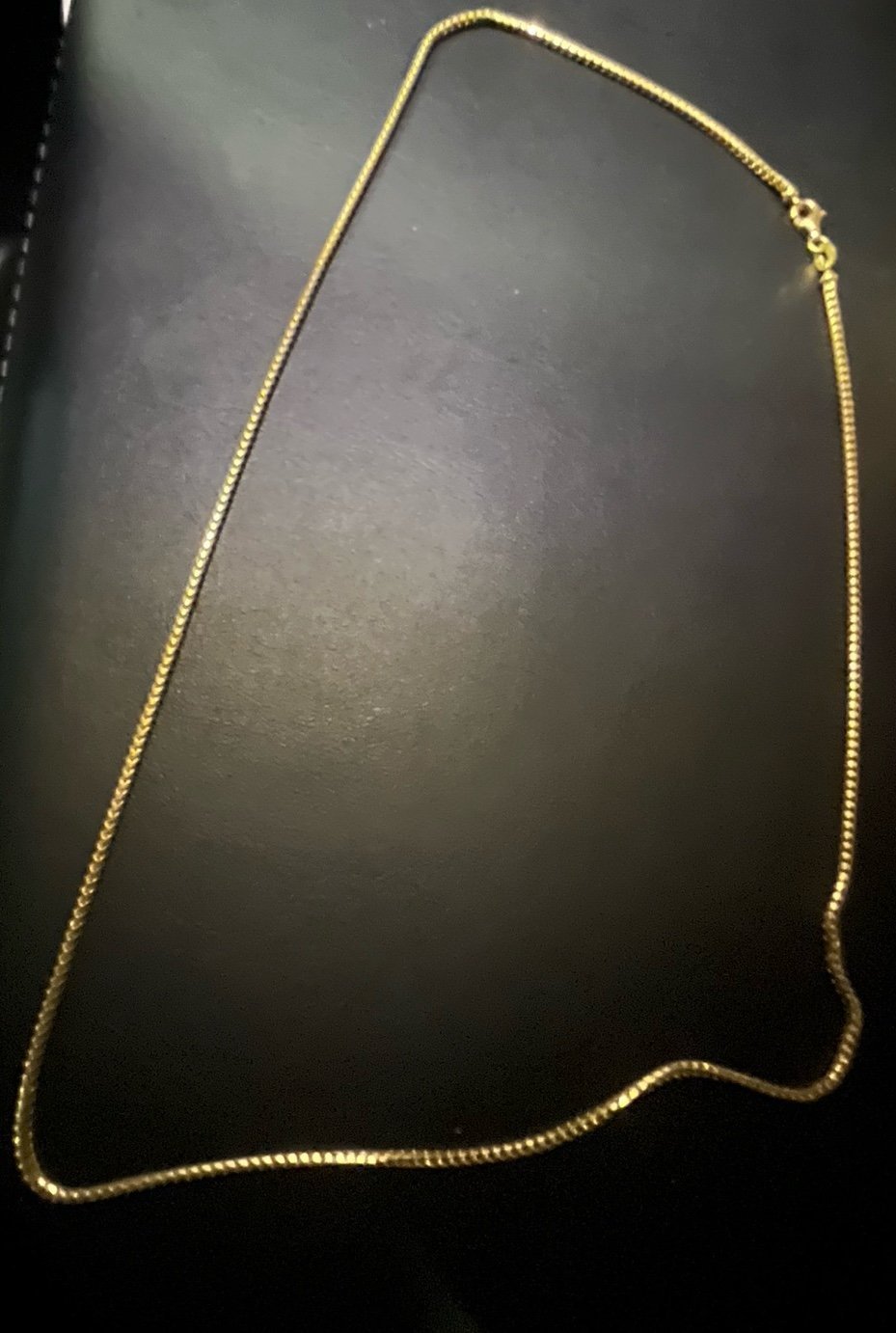 1.5mm 18K Yellow Gold Solid Franco Chain Necklace 20 inches