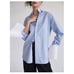 WOERA Signature Pin Striped Poplin Button Down Shirt
