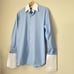 WOERA Signature Pin Striped Poplin Button Down Shirt