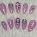 Pink Iridescent Crystal Press On Nails