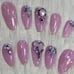 Pink Iridescent Crystal Press On Nails