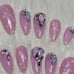 Pink Iridescent Crystal Press On Nails