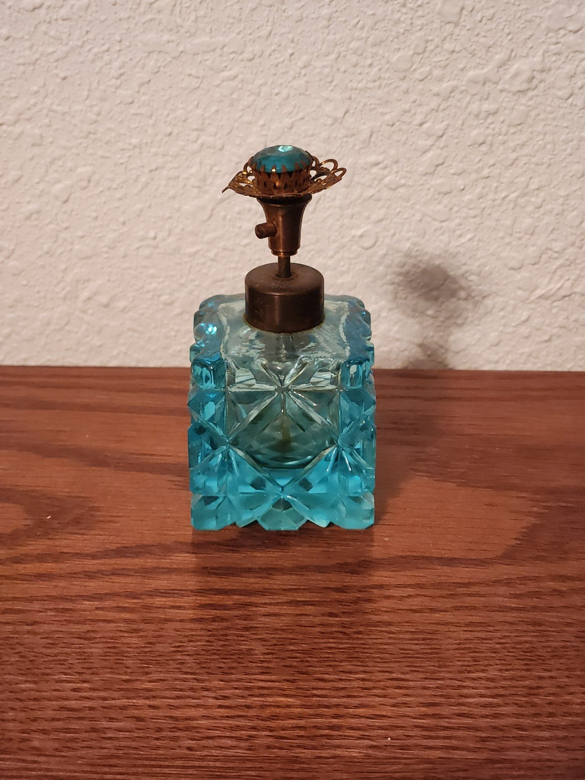 Blue Vintage Glass Perfume Bottle
