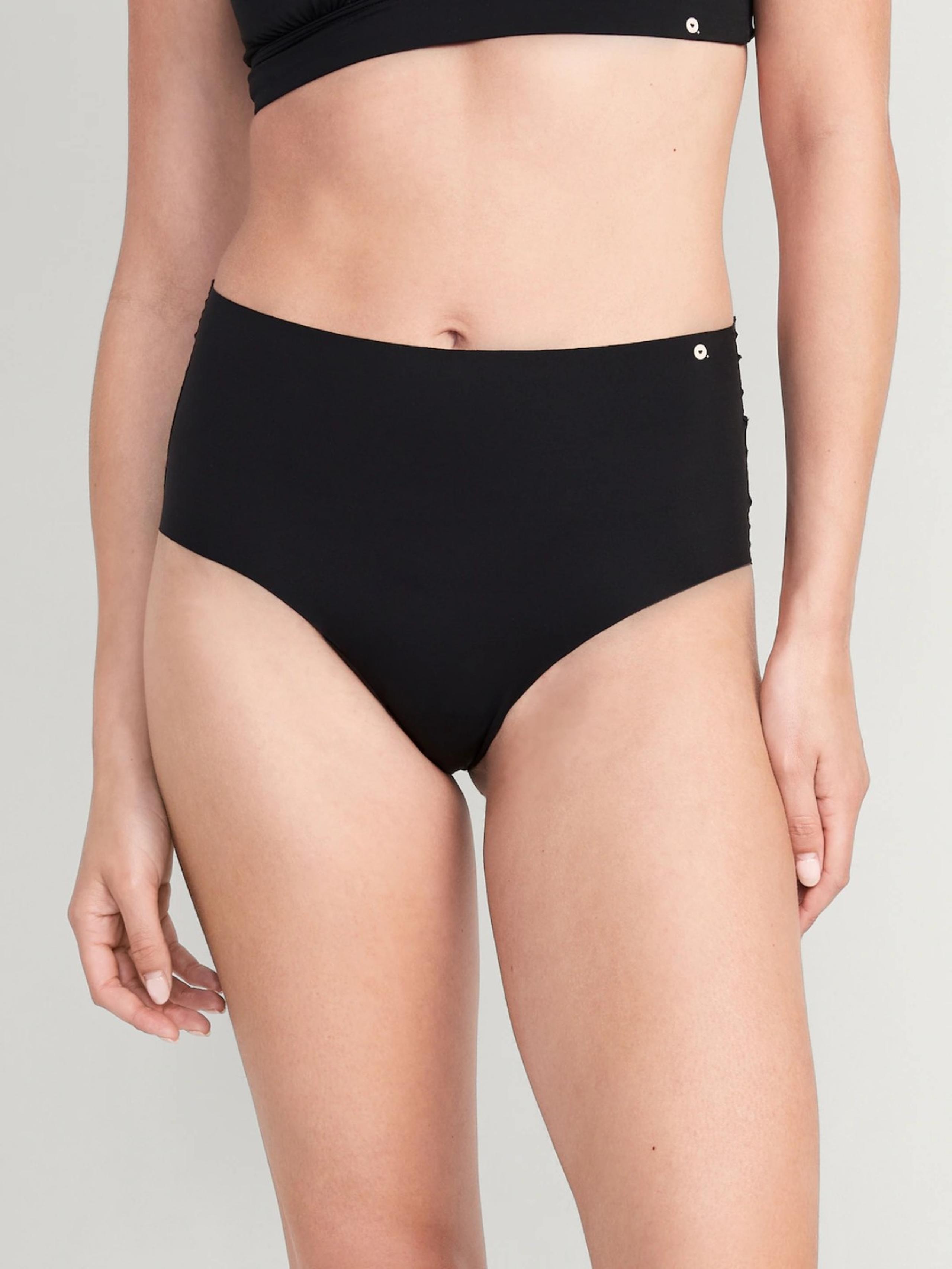 NWT Old Navy ONLY High-Waisted No-Show Brief Underwear Black Medium