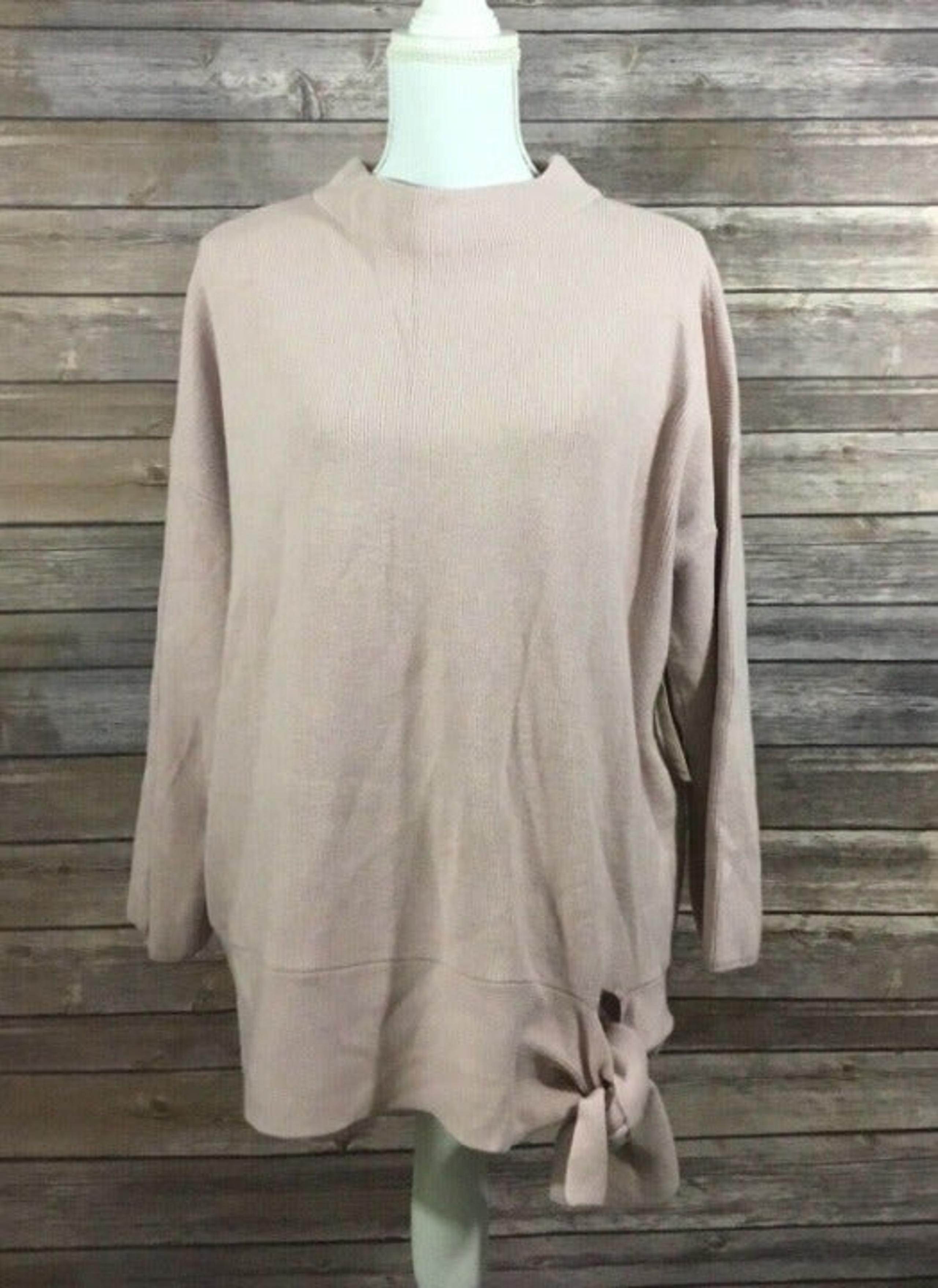Chicos Side Tie Pullover Sweater