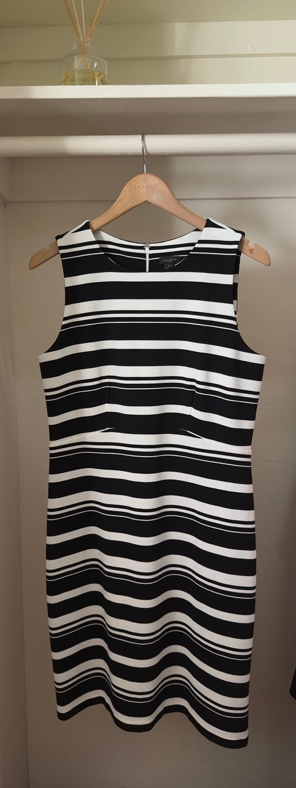 Ann Taylor Factory Black and White Striped Dress