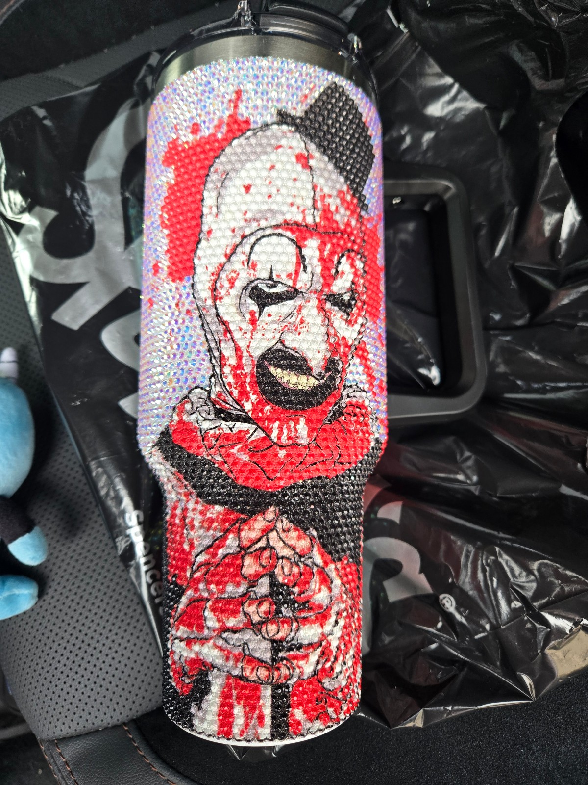 Terrifier bedazzled tumbler