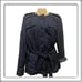 Anthropologie Hei Hei Navy Silky Anorak Utility Button Zip Belted Jacket Small