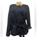 Anthropologie Hei Hei Navy Silky Anorak Utility Button Zip Belted Jacket Small