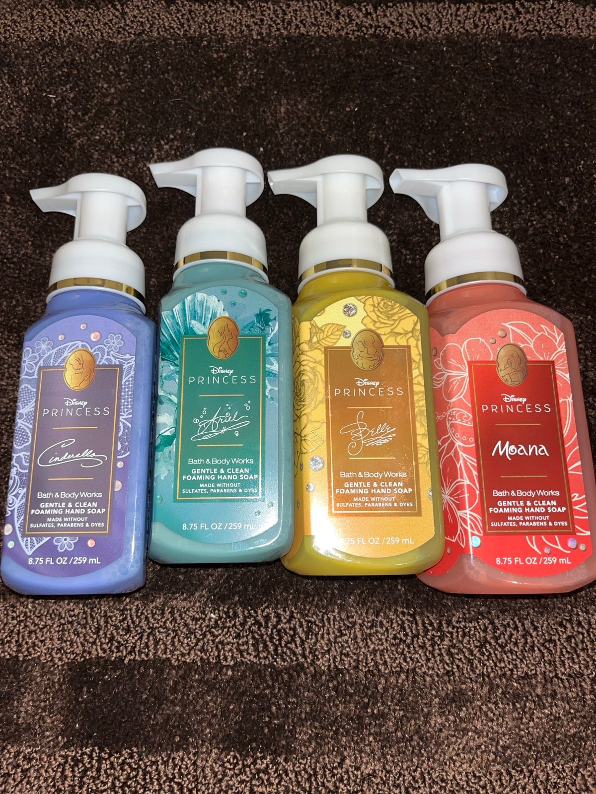 Disney Bath & Body Works Princess Gentle & Clean Foaming Hand Soaps bundle