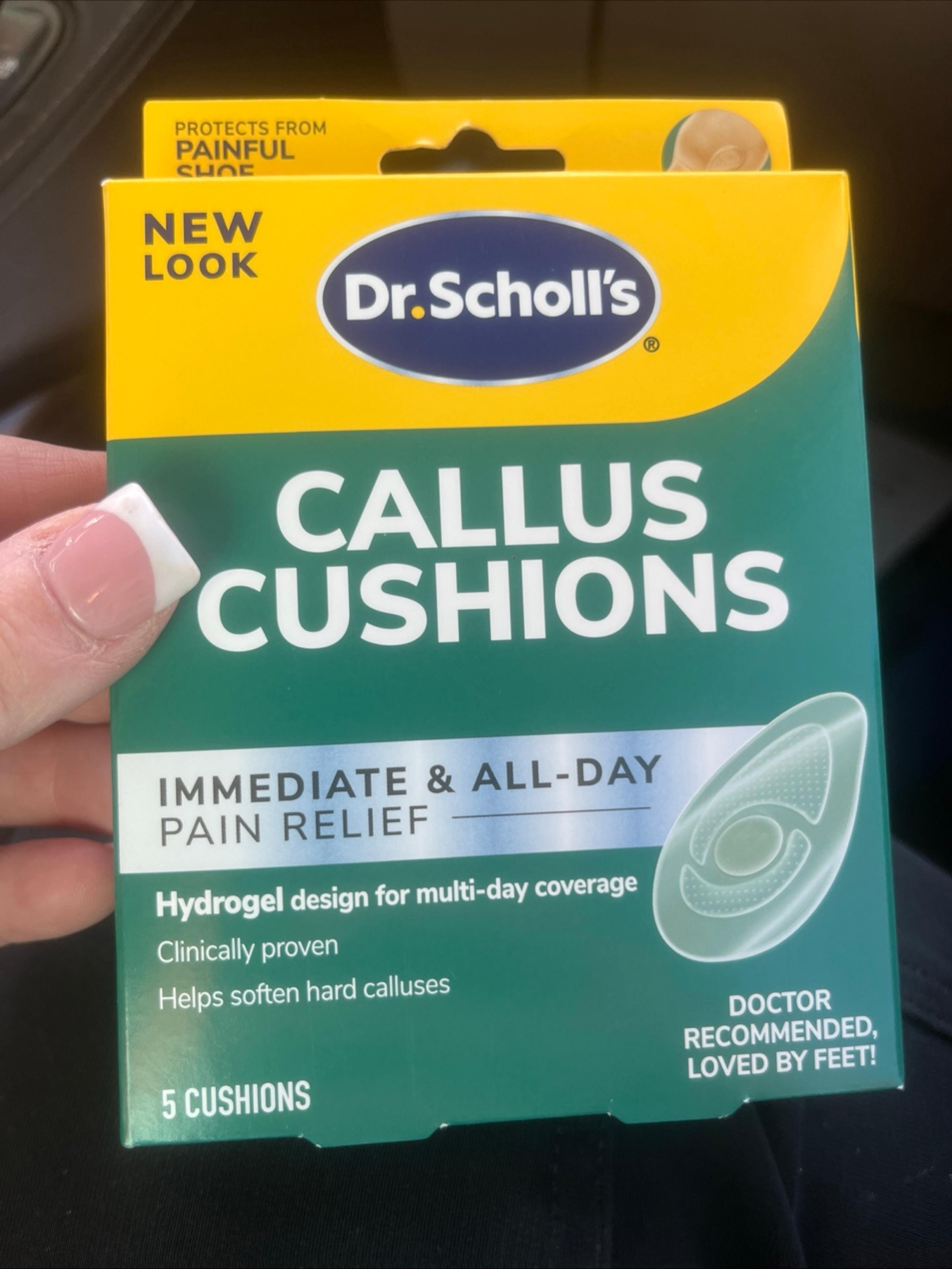 Dr. Scholl's Callus Cushions HYDROGEL ALL DAY PAIN RELIEF 5 COUNT NEW