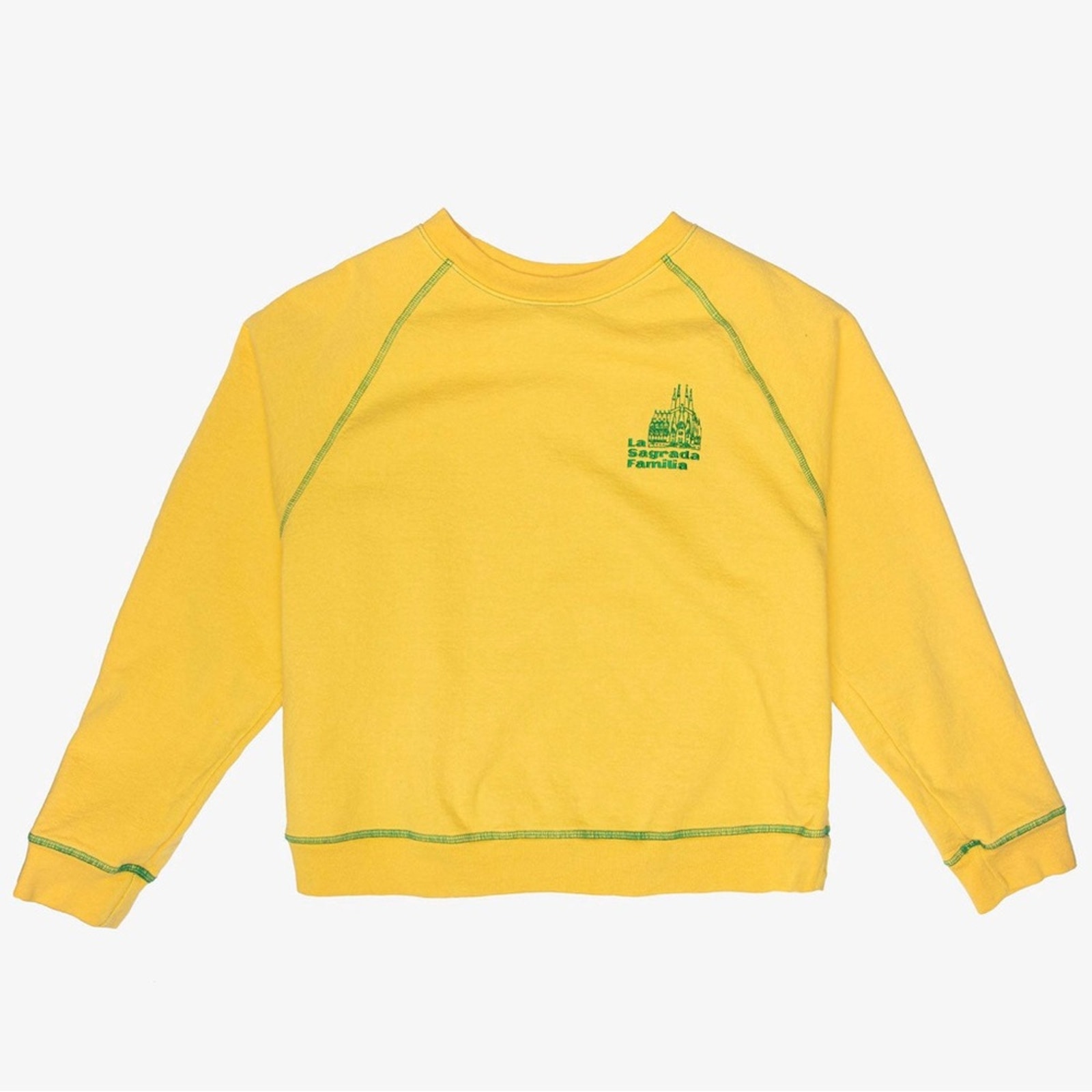 NWOT Made Some Souvenirs Sagrada Familia Sweatshirt Yellow Size Medium