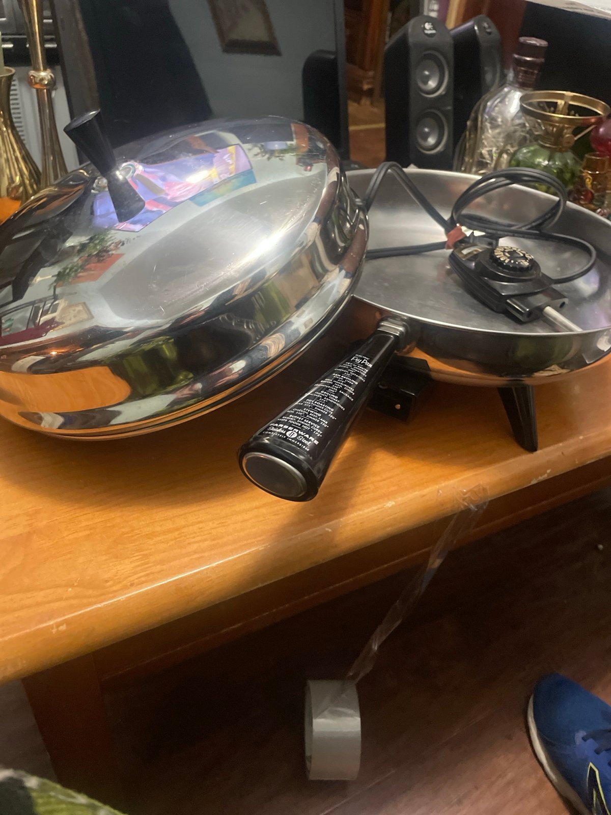 Vintage Farberware 310-B Electric Stainless Steel Fry Pan Excellent condition