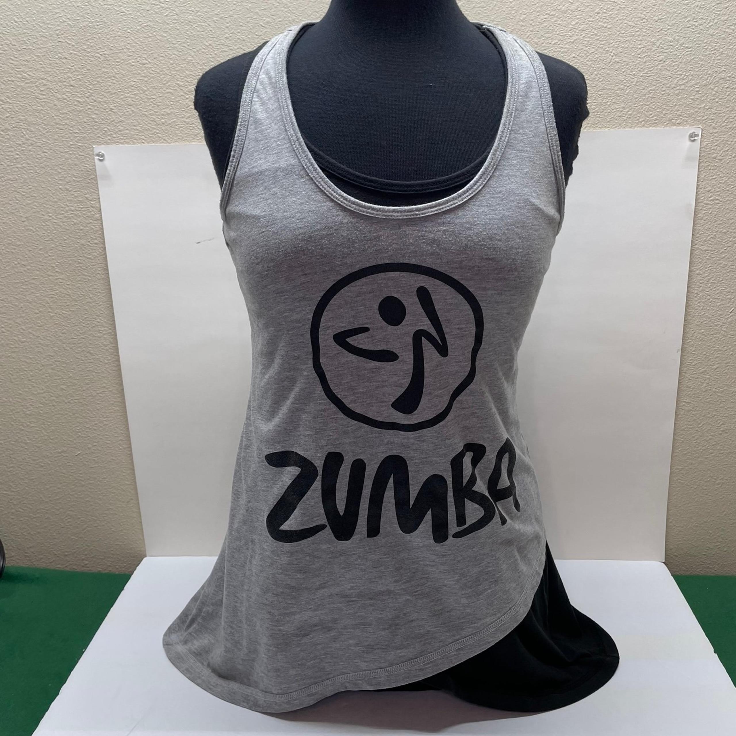 Zumba women’s athletic tank top size small - black & gray