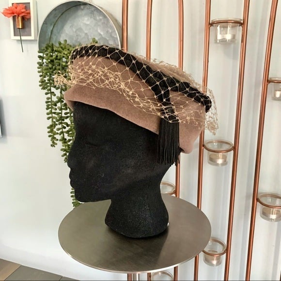 Vtg Jo Lyn Original Elegance Toque Hat