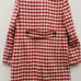 Boden Eastbourne Wool Blend Houndstooth Coat Red Cream womens 14