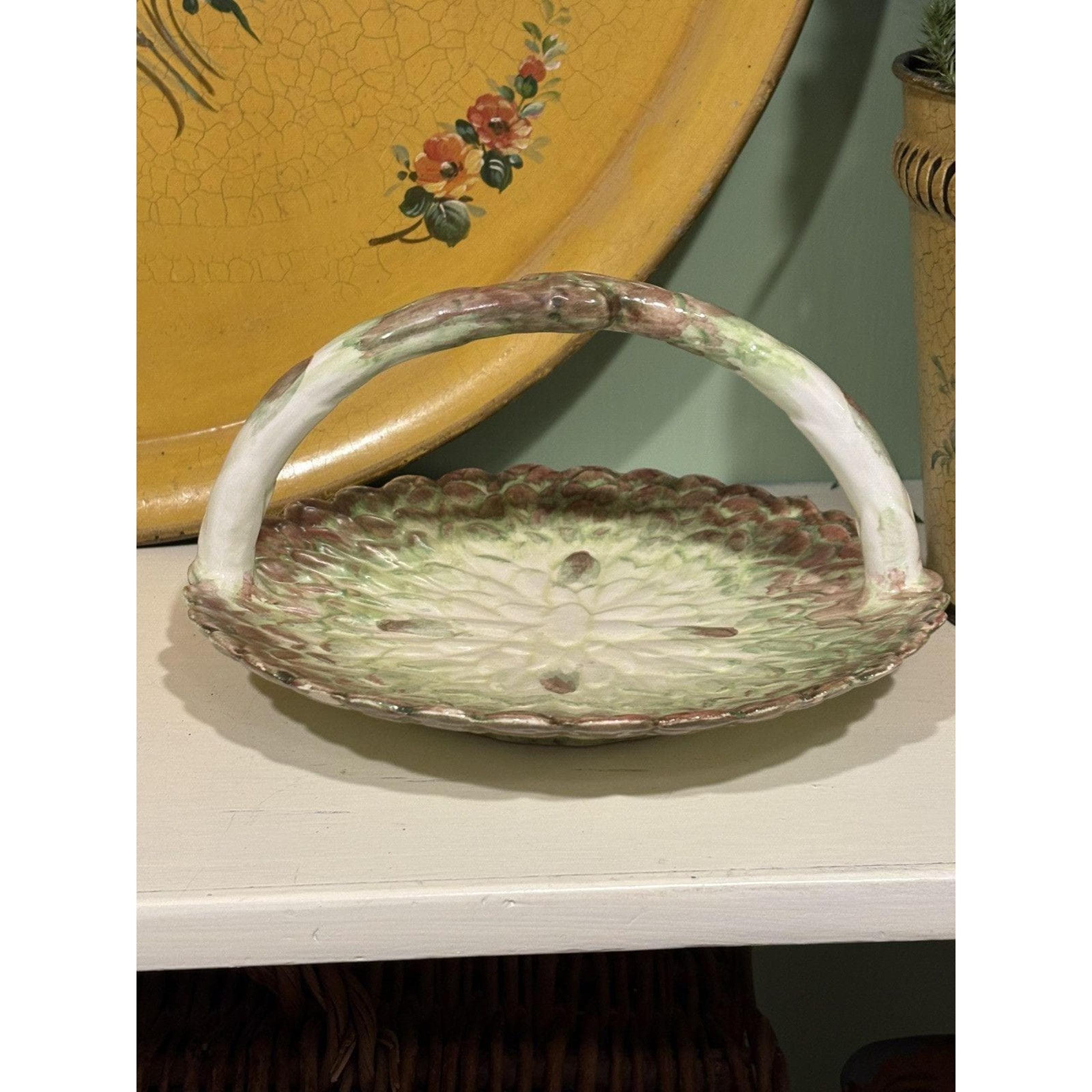 Vintage Rare Seymour Mann Asparagus Basket Serving Plate or Dish 1990 ~8" D