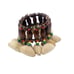 Solid wood tropical shell bells African drummer bells children's dance bells-JHG