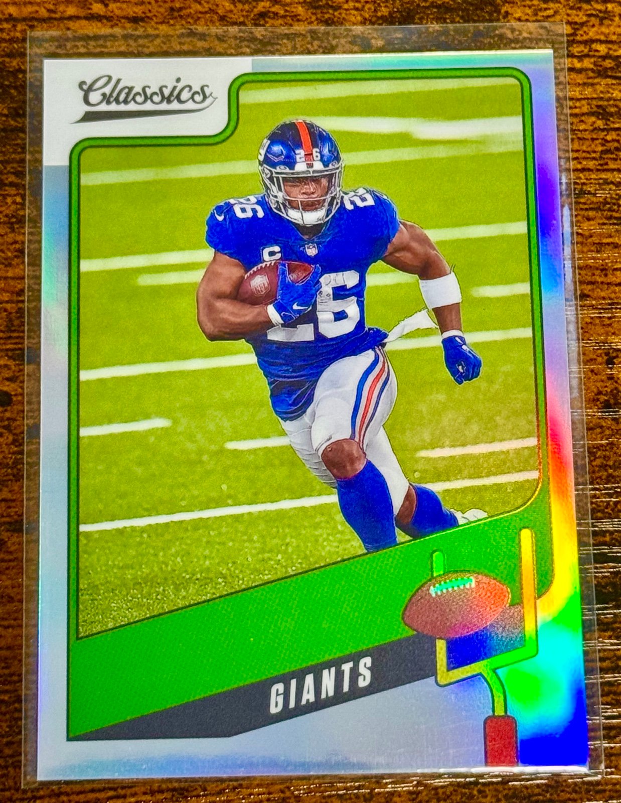 Saquon Barkley #d 4/10 2021 Donruss Classics Silver Refractor # 54