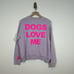 NWT Wildfox Crewneck Dogs Love Me Sweatshirt Pink Size M