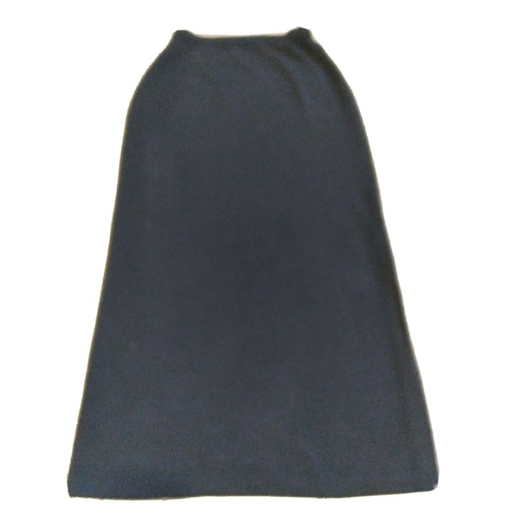 ST JOHN Evening Black Santana Knit Maxi Skirt with side slit Size 8