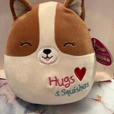 10” Squishmallow “Regina the Corgi Dog” Valentines Hugs & Squishes