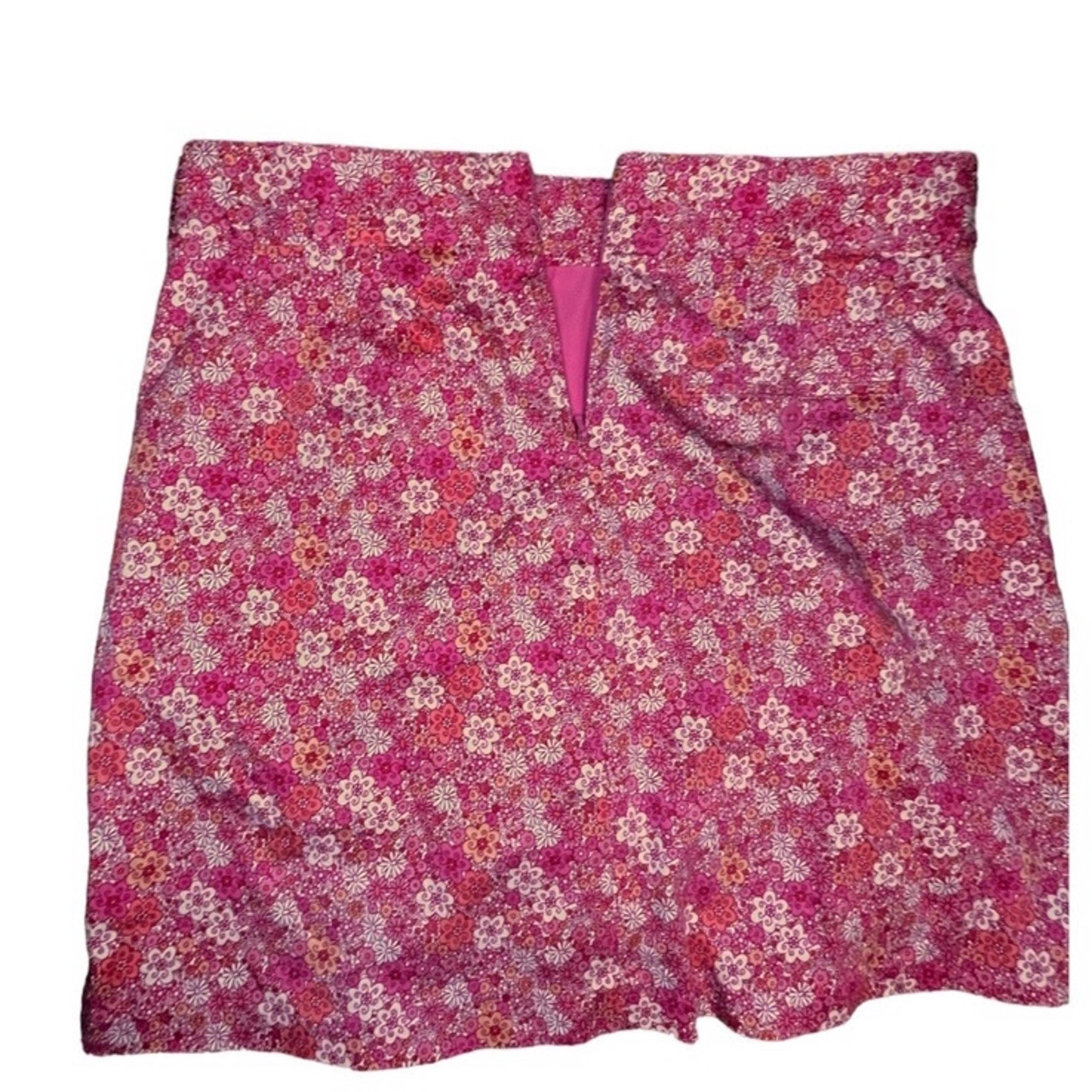 Golf Skort Ditsy Floral Pink Orange - Lady Hagen