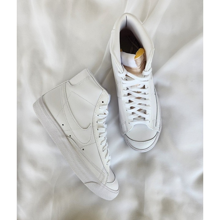 10 MEN'S NIKE BLAZER MID 77 ALL TRIPLE WHITE CZ1055-117 SNEAKERS