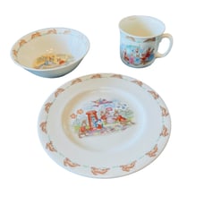 Vintage 1936 Royal Doulton “Bunnykins” English Fine Bone China Tableware Set