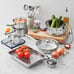 24-Piece Kitchen Cookware Set Pots & Pans Set Non Stick Stainless Steel Home NEW