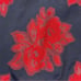 Badgley Mischka Belle Alicia Blue & Red Metallic Shimmer Ruffle Mini Dress