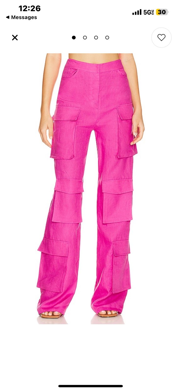 SELMACILEK Revolve Wide Leg Cargo Pant in Fuchsia