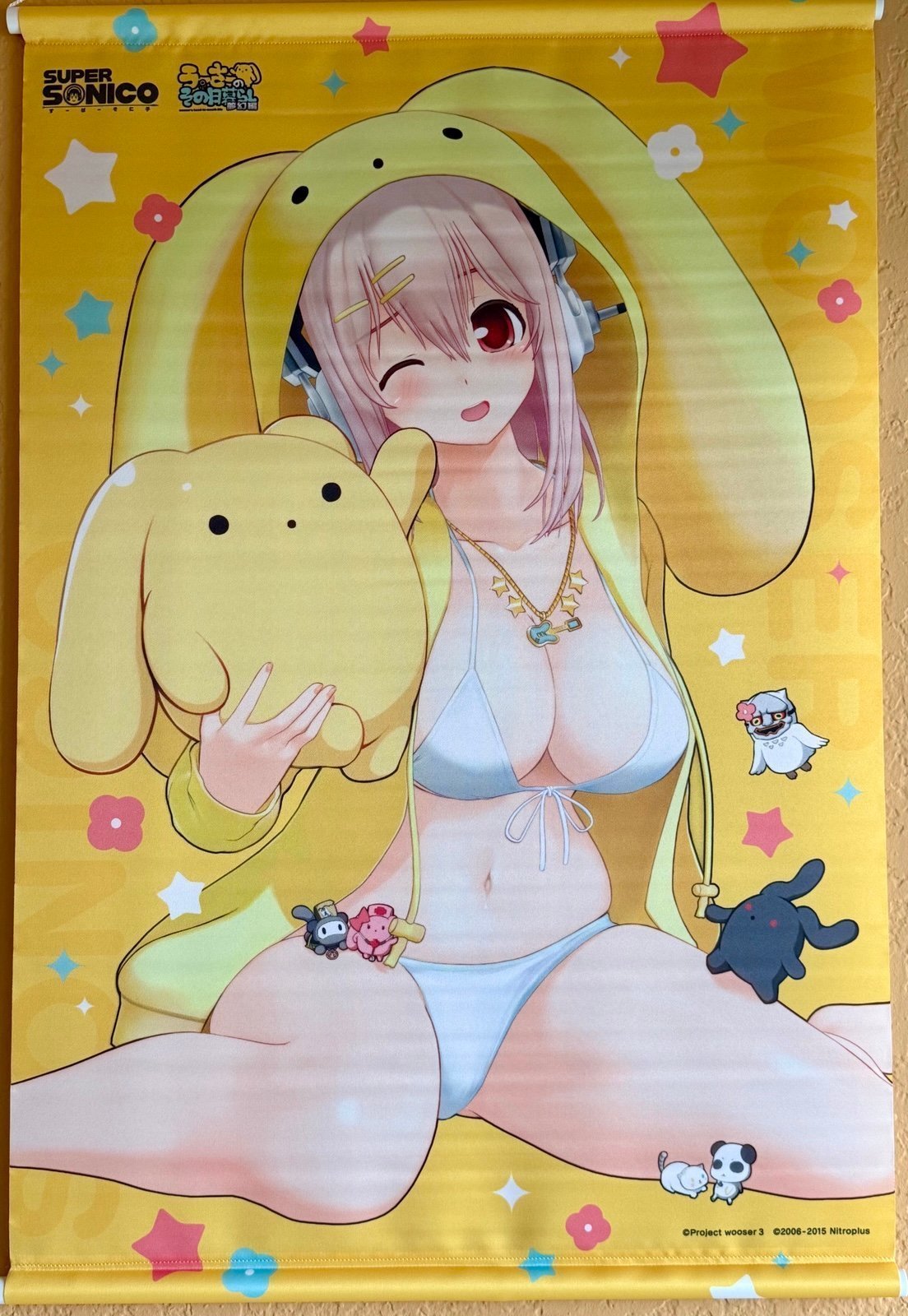Super Sonico Woosers Hand-To-Mouth Life Tapestry