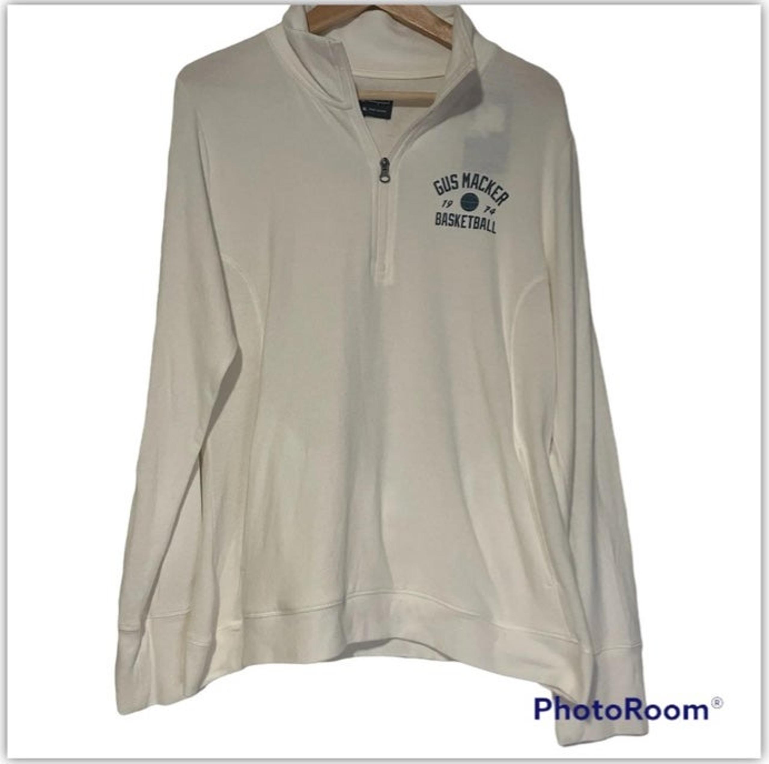 NWT Gus Macker Champion Quarter  Zip Pullover Off White L/S NEW Basketball