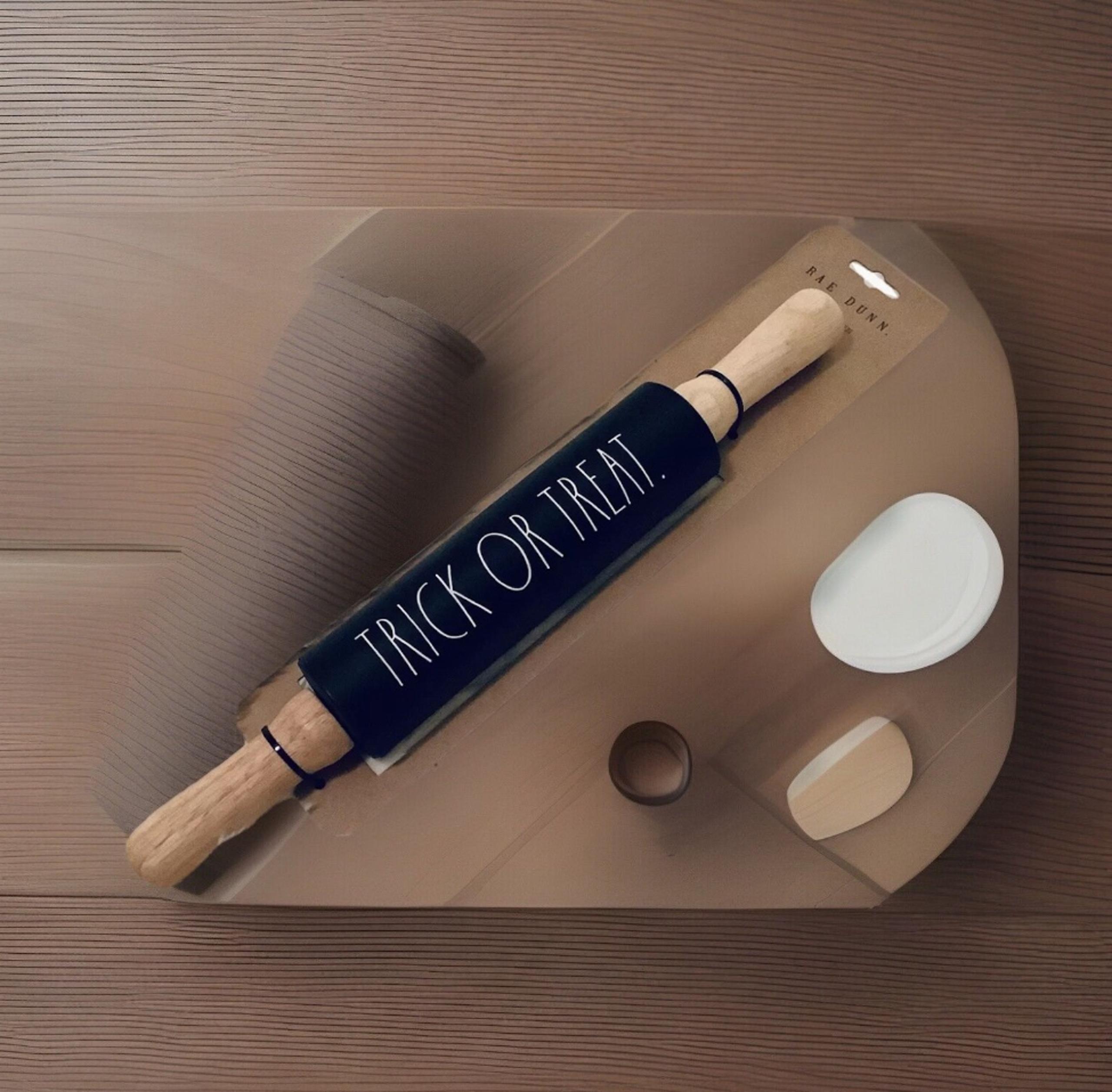 Rae Dunn Collection Holiday Haloween TRICK OR TREAT  Rolling Pin