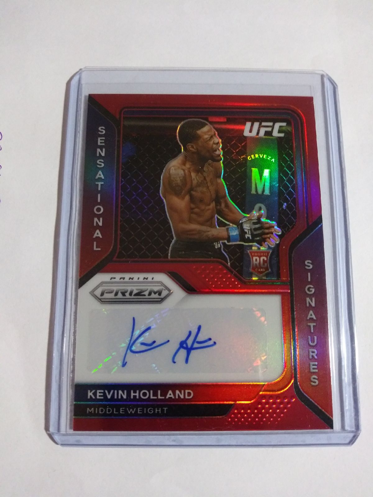 Kevin Holland RC 1st Autograph UFC Red