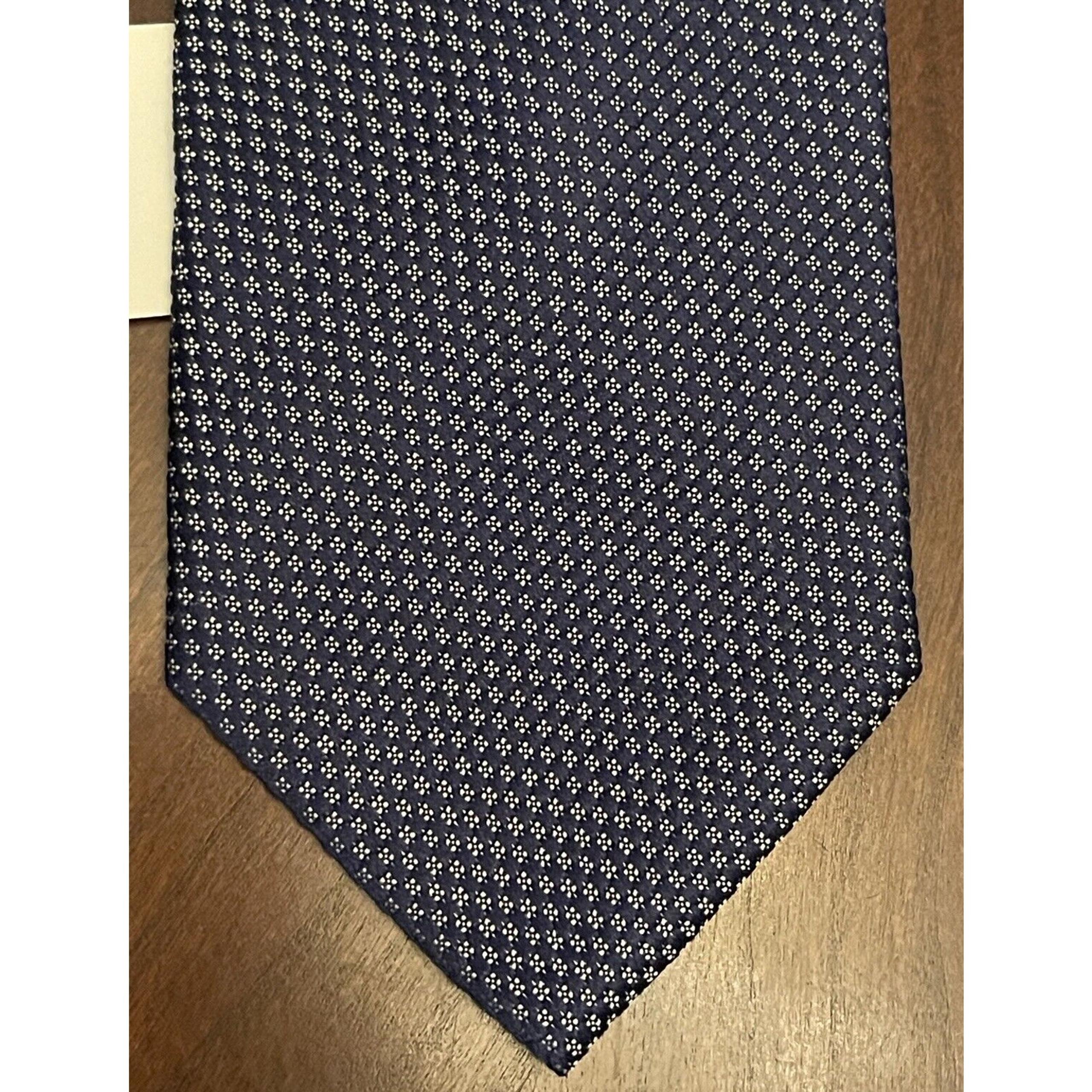 Blue 100% Silk Men’s Neck Tie Made In China Msrp $55.00 - Van Heusen
