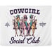 Vintage Western Tapestry - Western Cowgirl Social Club Tapestry Wall Hang Art