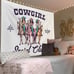 Vintage Western Tapestry - Western Cowgirl Social Club Tapestry Wall Hang Art