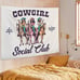 Vintage Western Tapestry - Western Cowgirl Social Club Tapestry Wall Hang Art