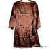 Huda Beauty Naughty Nice Faux silk brown nude reversible robe medium large Nwt