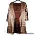 Huda Beauty Naughty Nice Faux silk brown nude reversible robe medium large Nwt