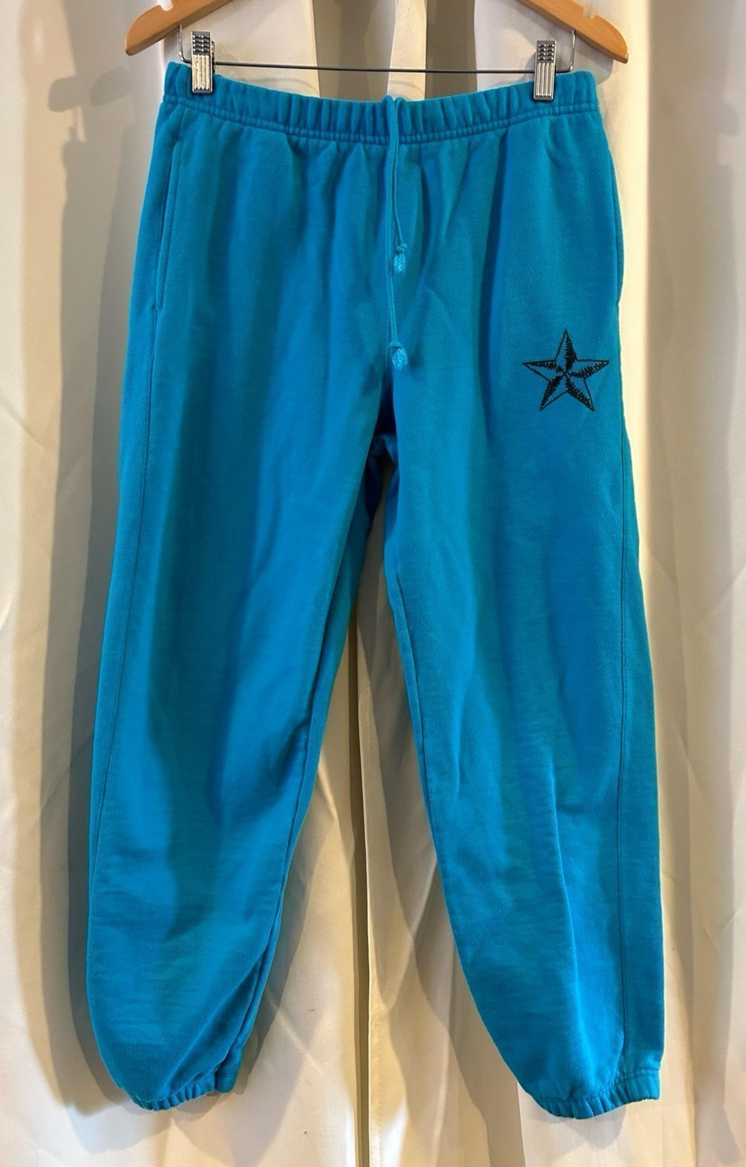 Champion Women’s 100% AUTHENTIC long sweat pants size Medium Blue Logo