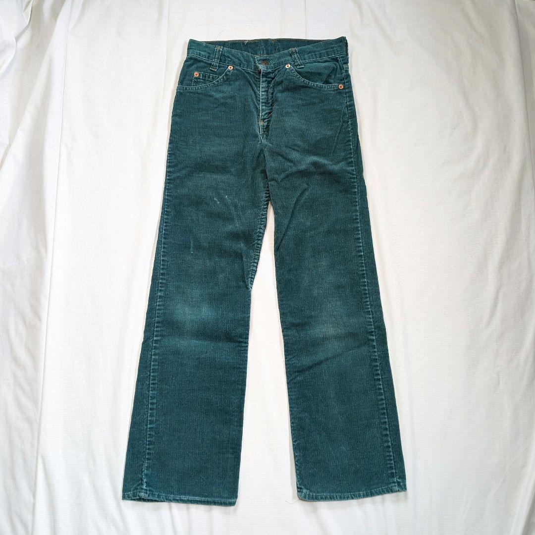 【Levi's】Rare 70s USA Made SCOVILL Zip Corduroy Pants Green