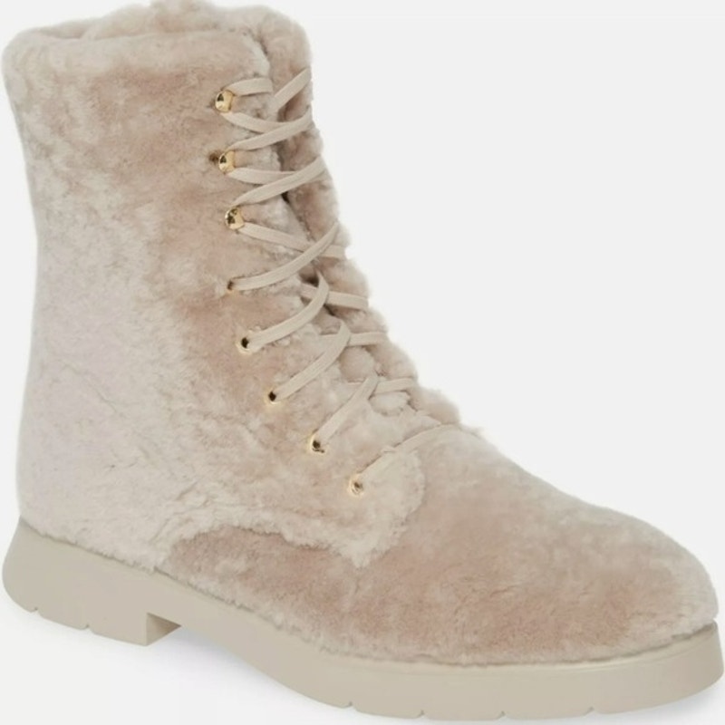 STUART WEITZMAN NIB 695 McKenzee Chill in Natural Boot Size Women's 37 or 6.5