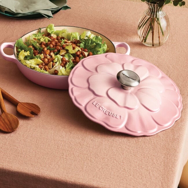 Le Creuset Signature Petal Braiser Shell Pink